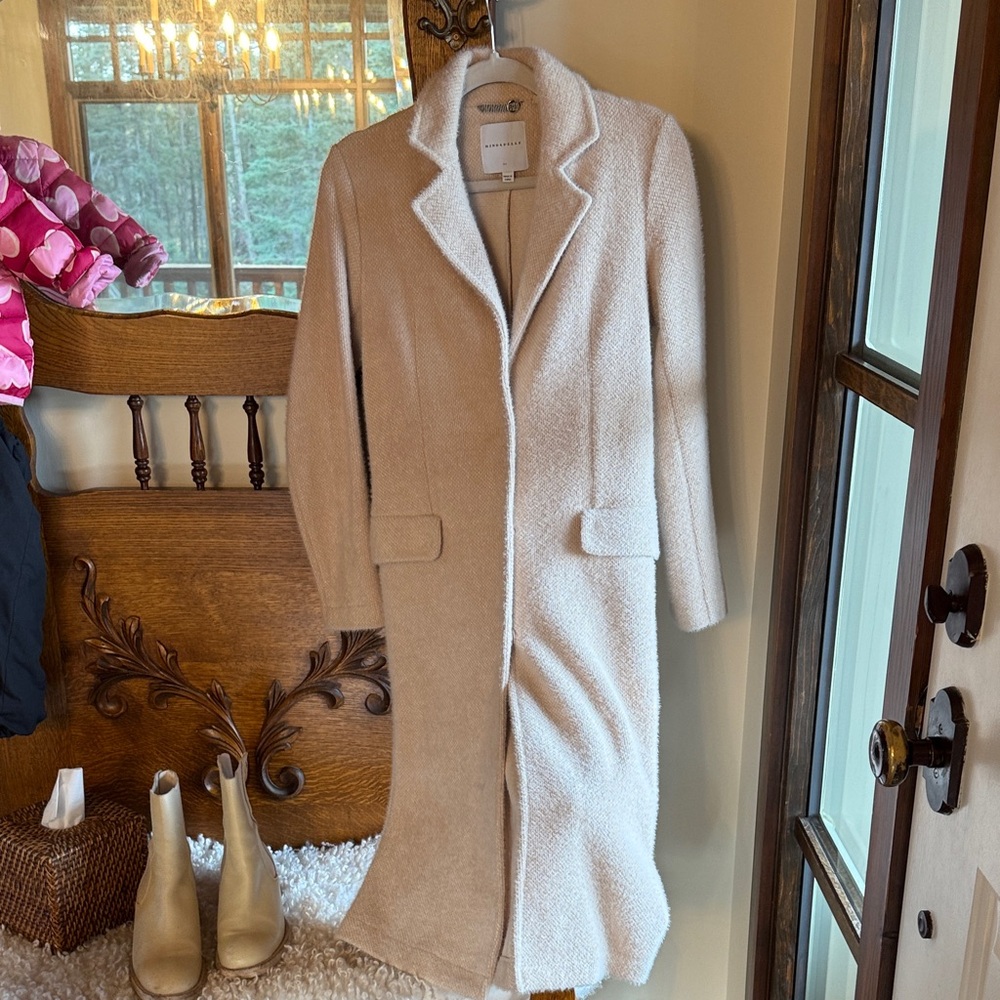 Cody and Sioux Elegant Cream Trench Coat